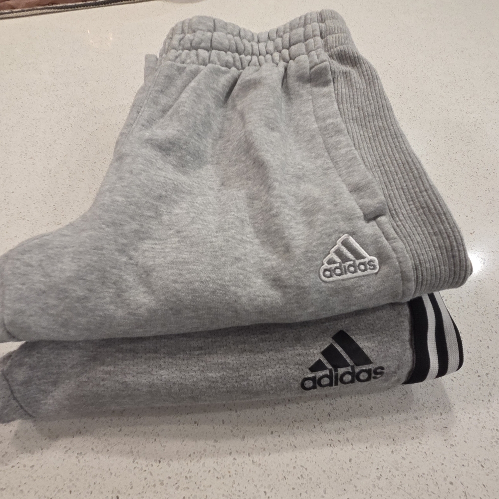 Adidas Mens Lot Of 2 Gray Joggers